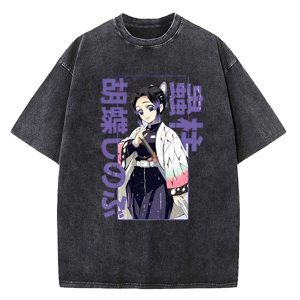Japanese Anime Demon Slayer Washed Tshirt