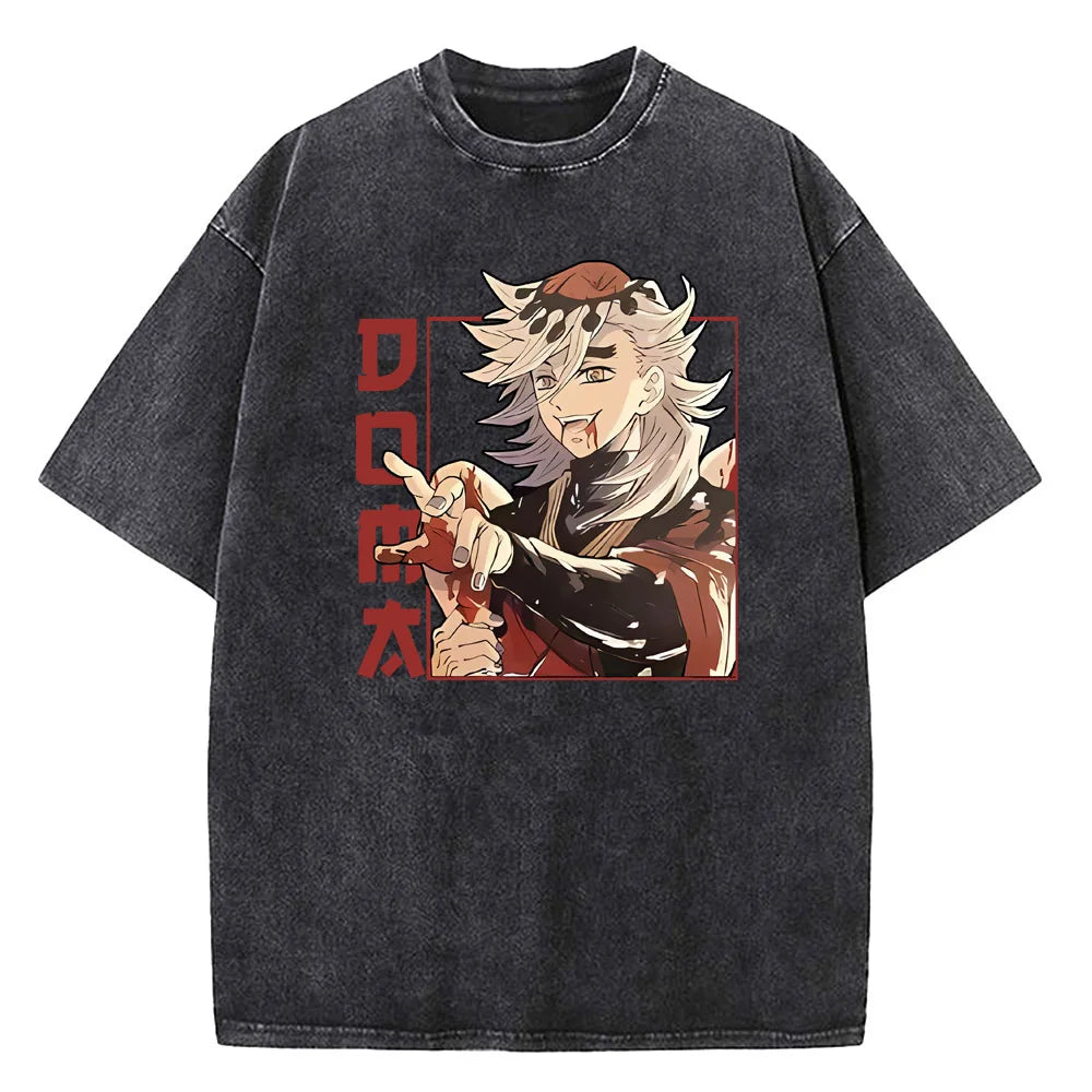 Japanese Anime Demon Slayer Washed Tshirt